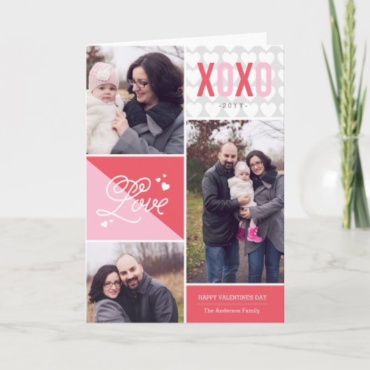 Liebe und Hugs Foto Valentine Feiertagskarte (Vorderseite)