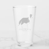 Liebe und Hund Glas (Rückseite)
