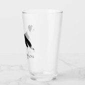 Liebe und Hund Glas (Links)