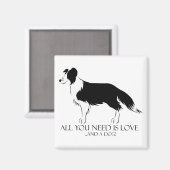 Liebe und Hund Magnet (Vorderseite/Rückseite)