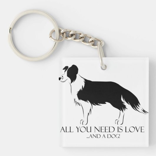 Liebe und Hund Schlüsselanhänger (Vorderseite)