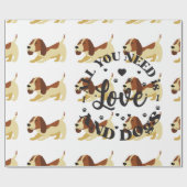 "Liebe und Hunde" Thema Geschenkpapier (Flach)
