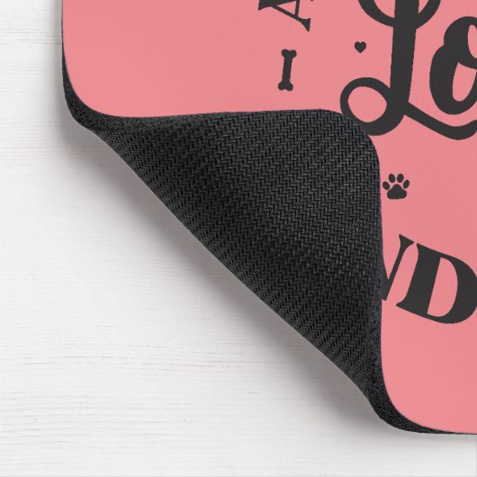 "Liebe und Hunde" Thema Mousepad (Ecke)