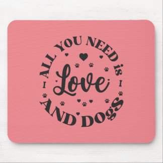 "Liebe und Hunde" Thema Mousepad