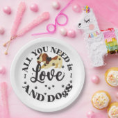 "Liebe und Hunde" Thema Pappteller (Party)