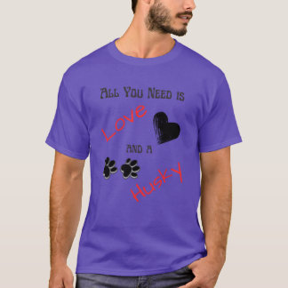 Liebe und Husky-Freund T-Shirt