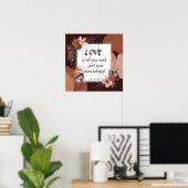 Liebe und Ihr Kosmetiker Boho-Stil Poster (Heimbüro)