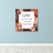 Liebe und Ihr Kosmetologe Boho Style Leinwanddruck (Insitu (Holzboden))