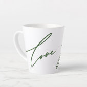 Liebe und Joschschrift Grüner Name Weihnachtsfeier Milchtasse (Linke Ecke)