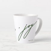 Liebe und Joschschrift Grüner Name Weihnachtsfeier Milchtasse (Rechte Ecke)