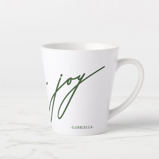 Liebe und Joschschrift Grüner Name Weihnachtsfeier Milchtasse (Rechts)