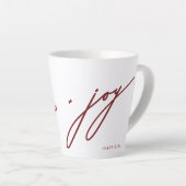 Liebe und Joschschrift Roter Name Weihnachtsfeiert Milchtasse (Rechte Ecke)