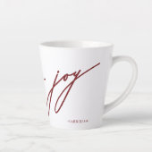 Liebe und Joschschrift Roter Name Weihnachtsfeiert Milchtasse (Rechts)