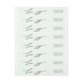 Liebe und Joy Calligrafy Mint Grüne Rücksendeadres (Bogen)