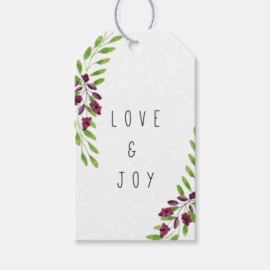 Liebe und Joy Christmas Laurel ID295 Geschenkanhänger (Vorderseite)