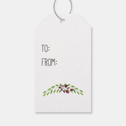 Liebe und Joy Christmas Laurel ID295 Geschenkanhänger (Rückseite)