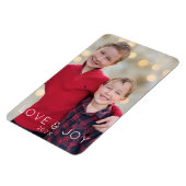 Liebe und Joy Kids Foto Weihnachtsmagnet Magnet (Linke Seite)