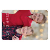 Liebe und Joy Kids Foto Weihnachtsmagnet Magnet (Horizontal)