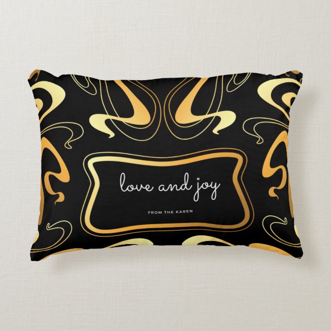 Liebe und Joy Throw Kissen (Vorderseite)
