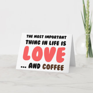 Liebe und Kaffee Feiertagskarte