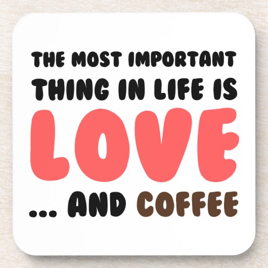 Liebe und Kaffee Getränkeuntersetzer (Vorderseite)