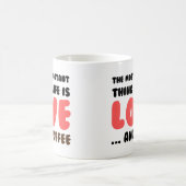 Liebe und Kaffee Kaffeetasse (Mittel)