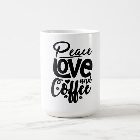 Liebe und Kaffee Kaffeetasse (Mittel)