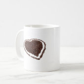 Liebe und Kaffee Keramik Tasse (Vorderseite Links)