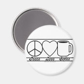 Liebe und Kaffee Magnet (Vorderseite/Rückseite)