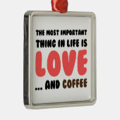 Liebe und Kaffee Ornament Aus Metall (Rechts)