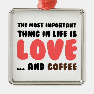 Liebe und Kaffee Ornament Aus Metall