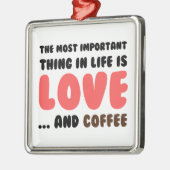 Liebe und Kaffee Ornament Aus Metall (Links)