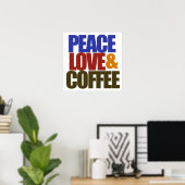 Liebe und Kaffee Poster (Heimbüro)