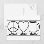 Liebe und Kaffee Postkarte (Vorne/Hinten)