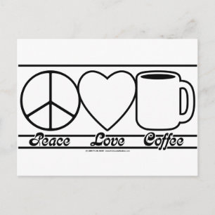 Liebe und Kaffee Postkarte