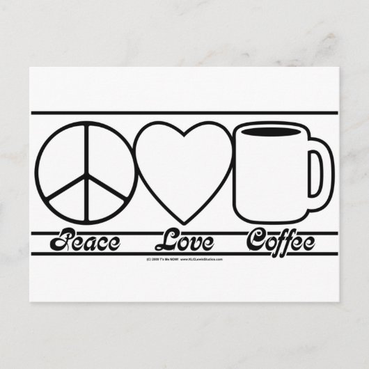 Liebe und Kaffee Postkarte (Vorderseite)