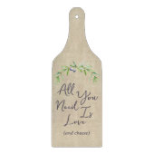 Liebe und Käse Aquarell Schneidebrett (Vorderseite)