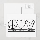 Liebe und Käse Postkarte (Vorne/Hinten)