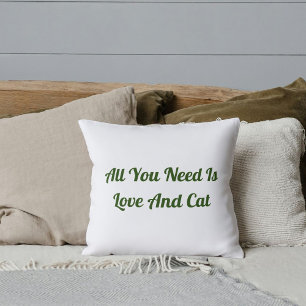 Liebe und Katze Personalisierte Niedliche Zitat we Kissen