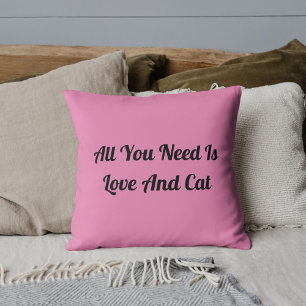 Liebe und Katze Personalisierte süße Zitat Hellros Kissen