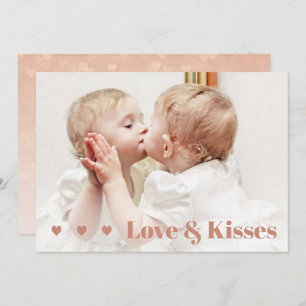 Liebe und Kisses Niedliches Foto Valentine Karte