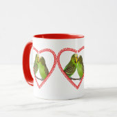 Liebe und Kisses Tasse (Vorderseite Links)
