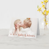 Liebe und Kisses Valentinstag Foto Karte (Gelbe Blume)