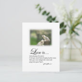Liebe und Klavier Postkarte (Stehend Vorderseite)
