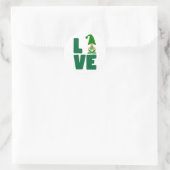 Liebe und Kleeblatt 🍀 ❤️ Runder Aufkleber (Tasche)
