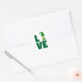 Liebe und Kleeblatt 🍀 ❤️ Runder Aufkleber (Umschlag)