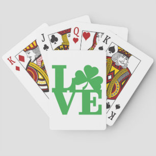 LIEBE und Kleeblätter Spielkarten