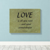 Liebe und Kosmetologe Leinwanddruck (Insitu (Holzboden))