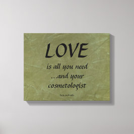 Liebe und Kosmetologe Leinwanddruck
