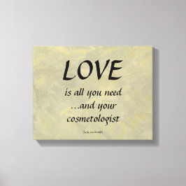 Liebe und Kosmetologe Leinwanddruck